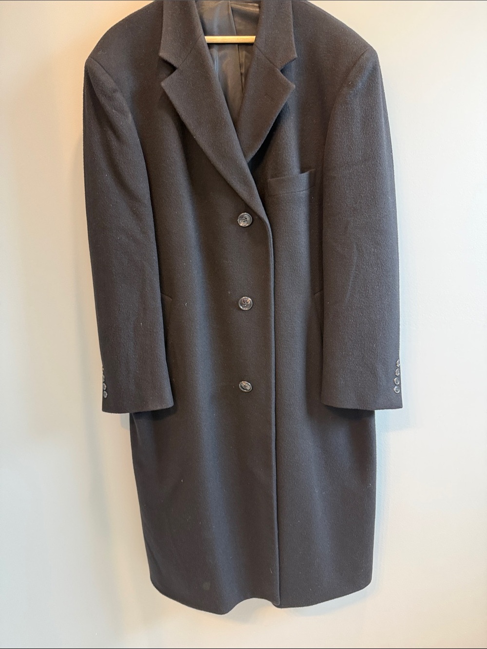 Chaps Men's Black Wool Pea Coat